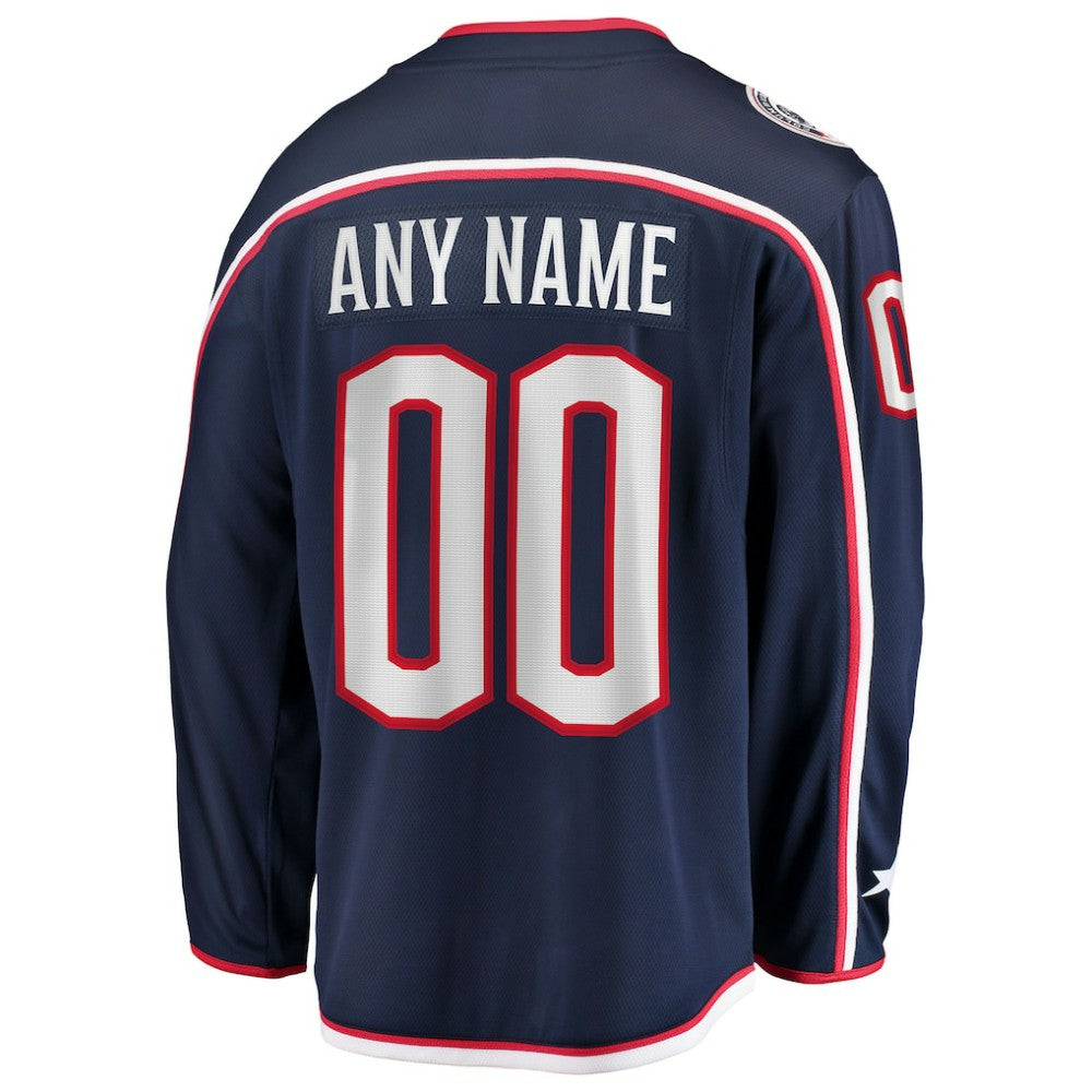 Columbus Blue Jackets Fanatics Home Breakaway Custom Jersey