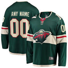 Minnesota Wild Fanatics Home Breakaway Custom Jersey