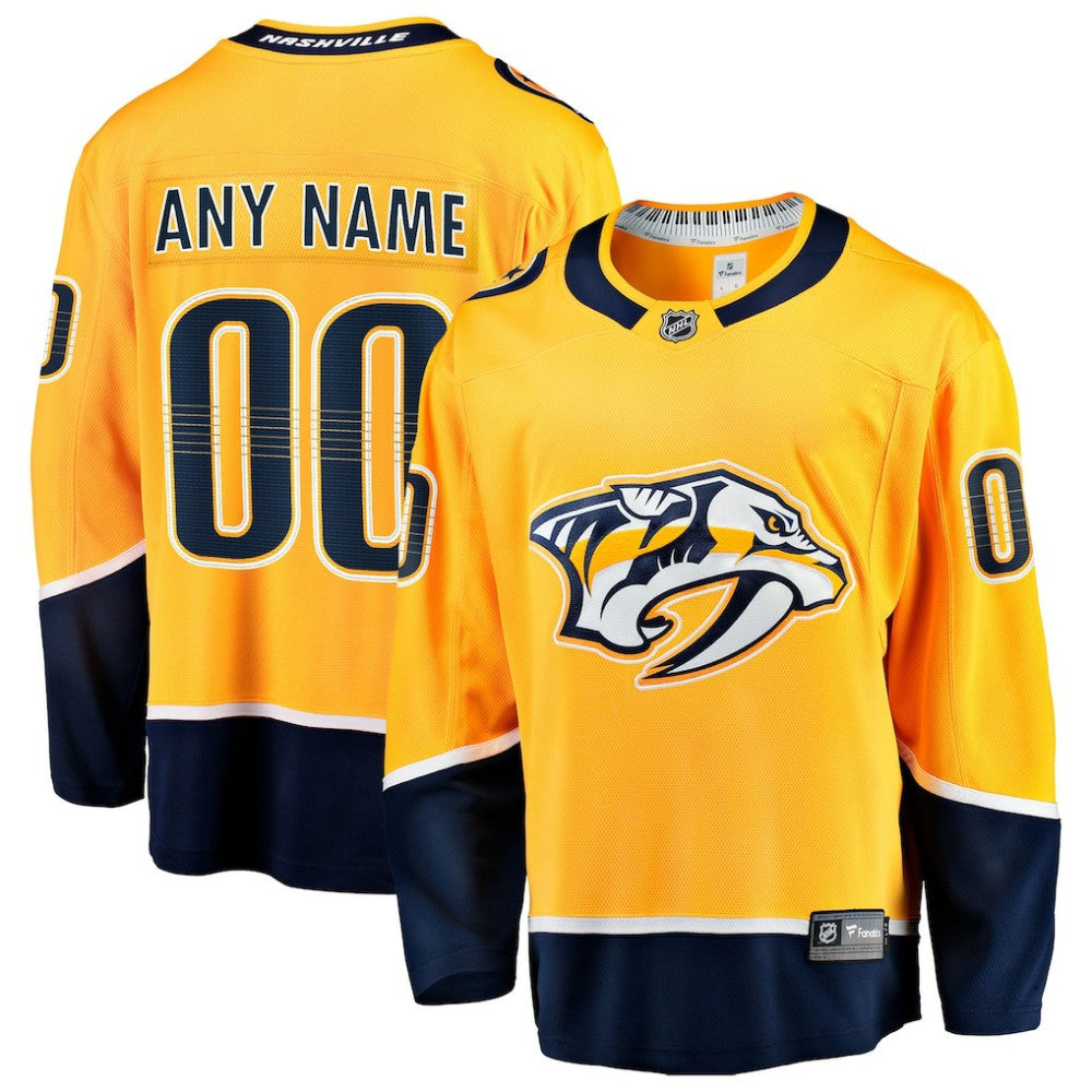 Nashville Predators Fanatics Home Breakaway Custom Jersey