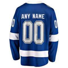 Tampa Bay Lightning Fanatics Home Breakaway Custom Jersey