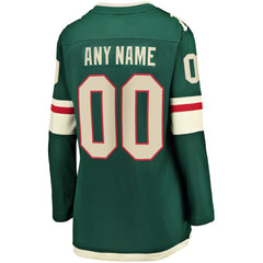 Minnesota Wild Fanatics Women's Home Breakaway Custom Jersey