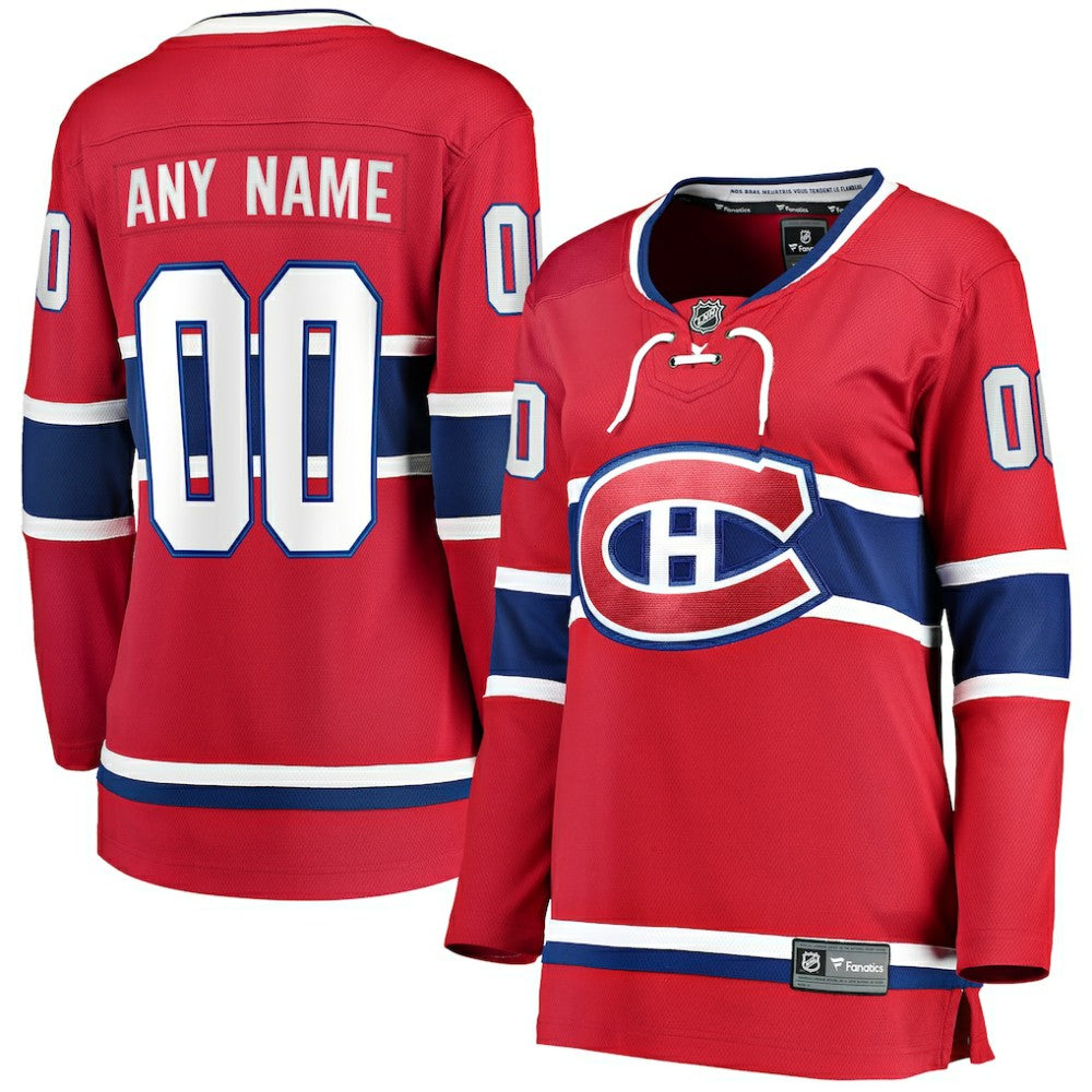 Montreal Canadiens Fanatics Women's Home Breakaway Custom Jersey