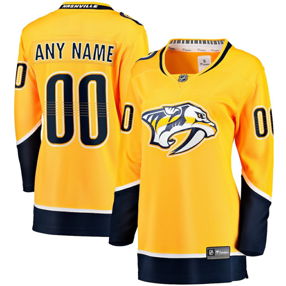 Nashville Predators Fanatics Women's Home Breakaway Custom Jersey