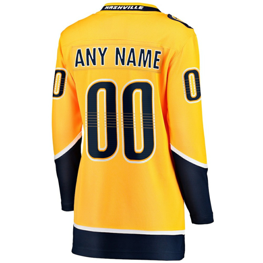 Nashville Predators Fanatics Women's Home Breakaway Custom Jersey