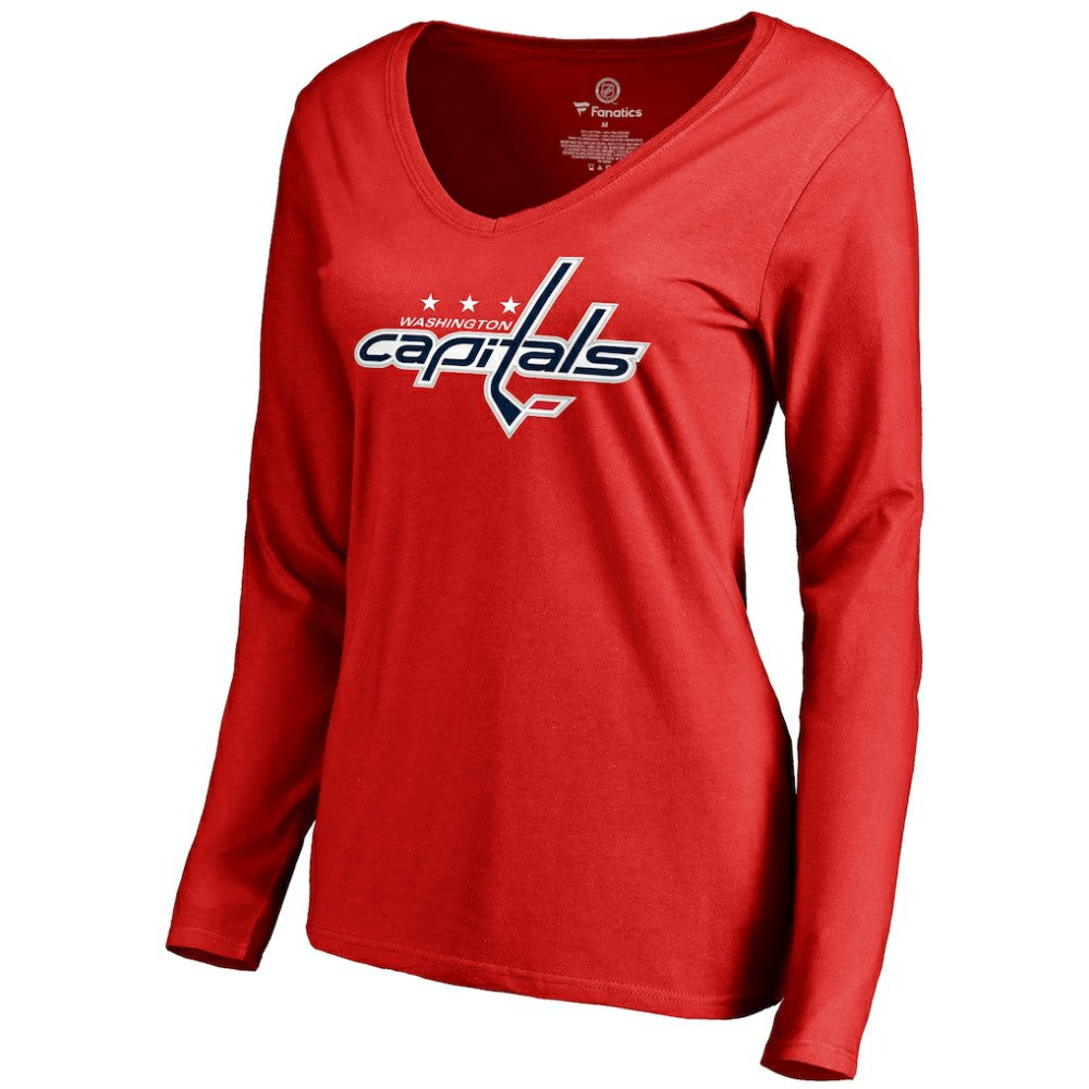 Alexander Ovechkin Washington Capitals Women's Backer V-Neck Long Sleeve T-Shirt