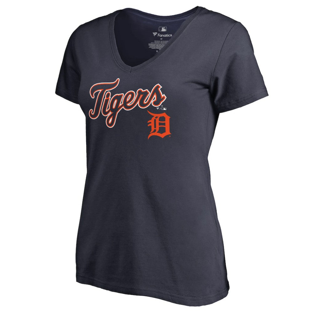 Detroit Tigers Women's Team Lockup T-Shirt - Navy