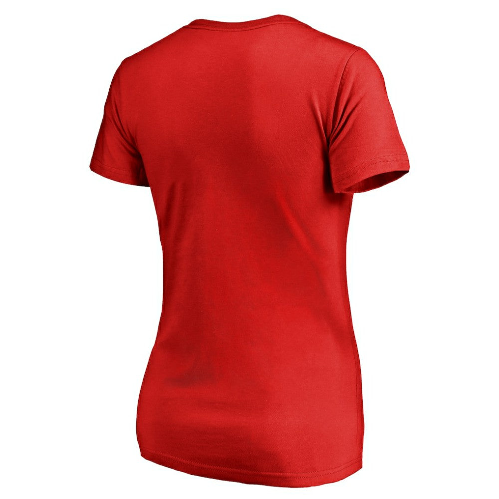 Atlanta Braves Women's Team Lockup T-Shirt - Red