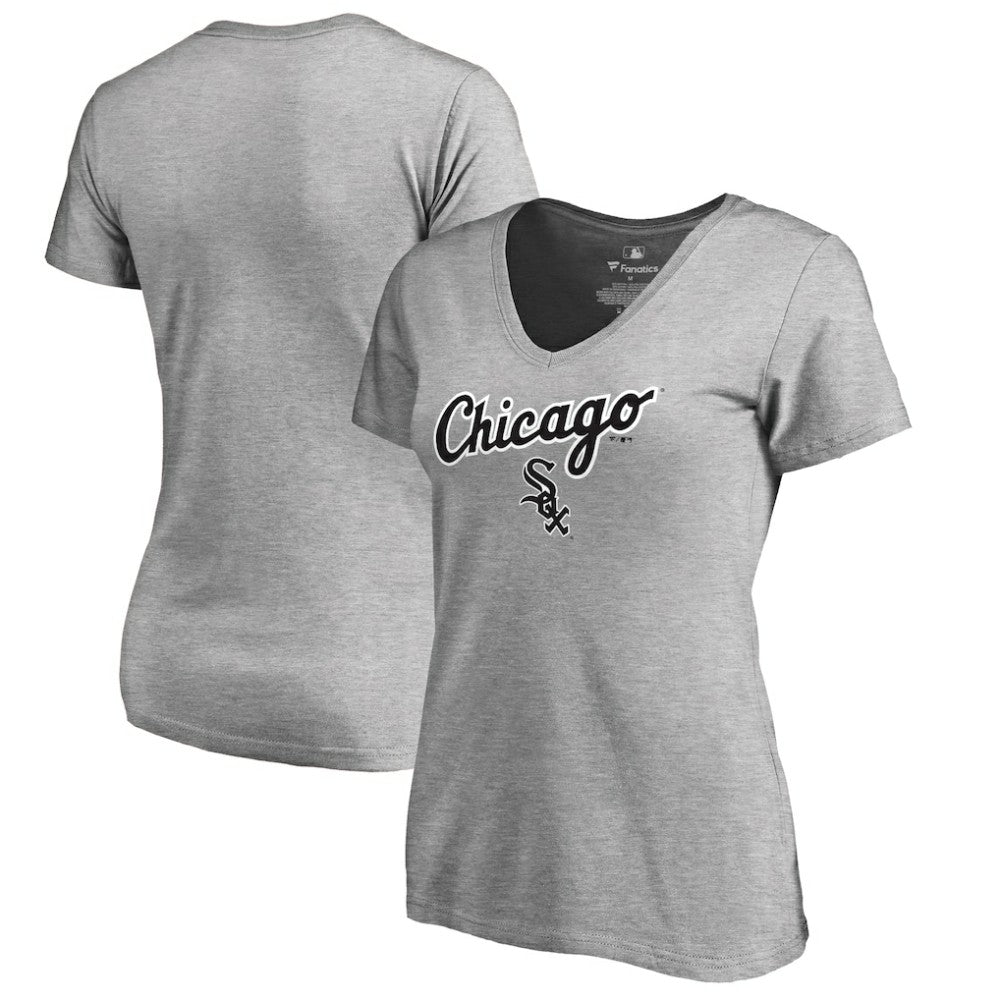 Chicago White Sox Women's Team Lockup T-Shirt - Ash