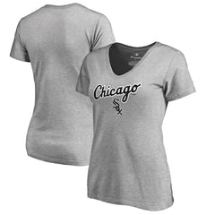 Chicago White Sox Women's Team Lockup T-Shirt - Ash