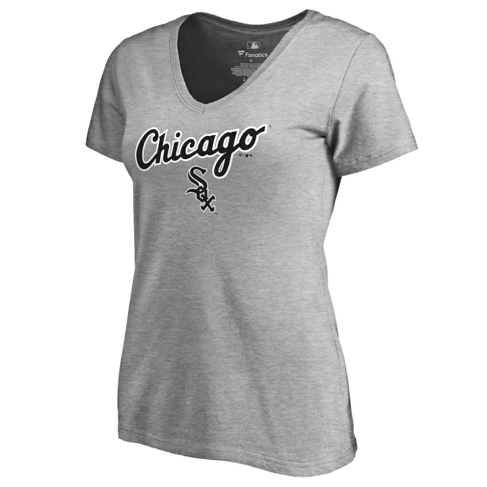 Chicago White Sox Women's Team Lockup T-Shirt - Ash