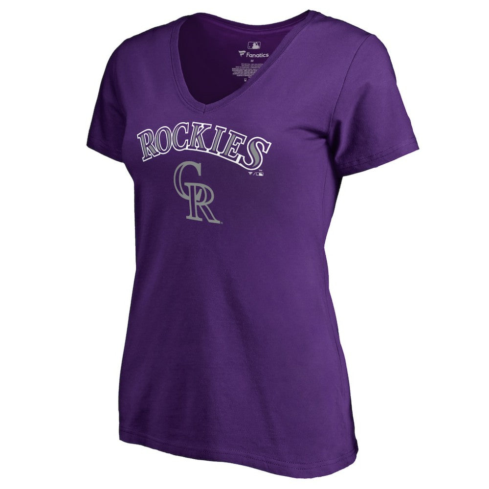 Colorado Rockies Women's Team Lockup T-Shirt - Purple