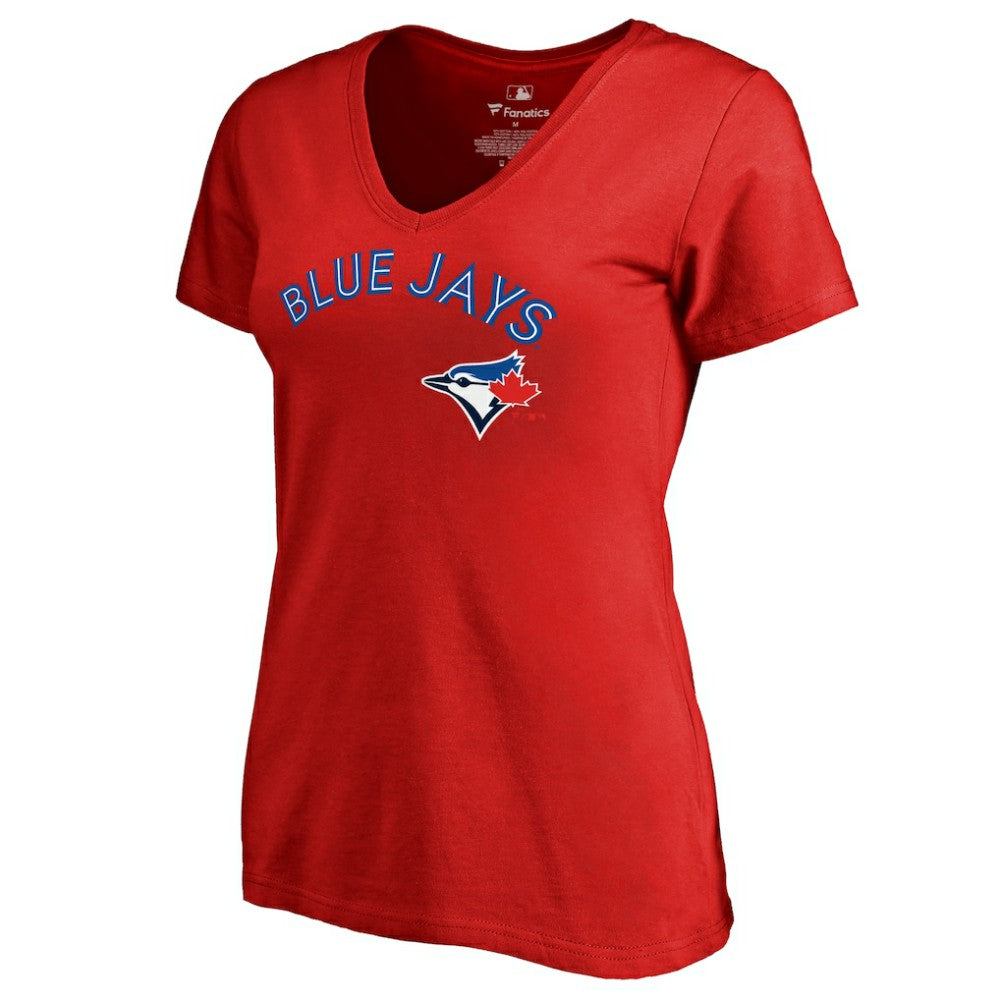 Toronto Blue Jays Women's Team Lockup T-Shirt - Red