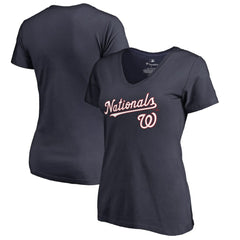 Washington Nationals Women's Team Lockup T-Shirt - Navy
