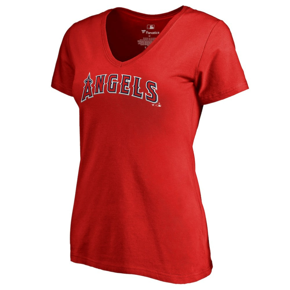 Los Angeles Angels Women's Team Wordmark T-Shirt - Red