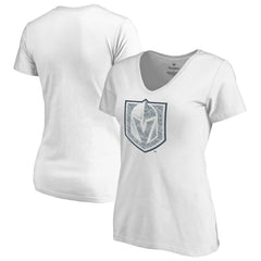 Vegas Golden Knights Women's Whiteout V-Neck T-Shirt