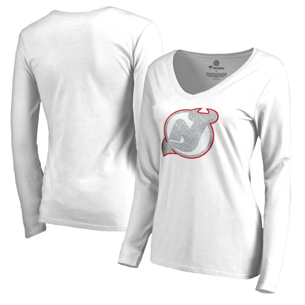 New Jersey Devils Women's White Out Long Sleeve T-Shirt