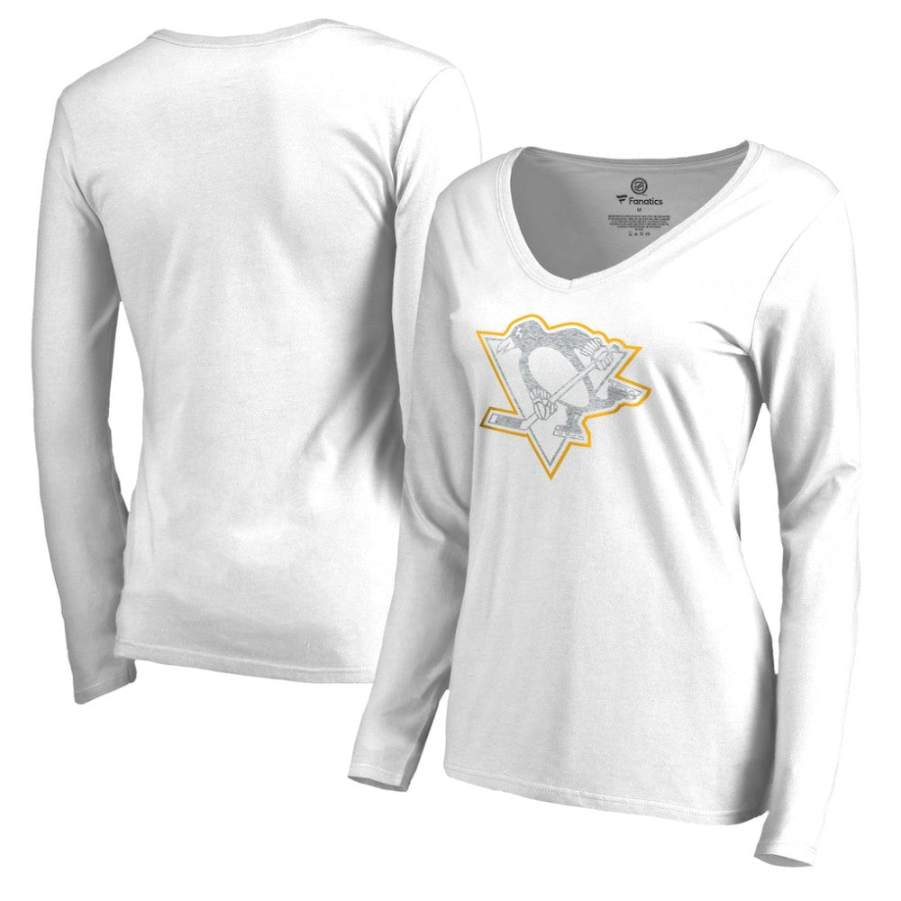 Pittsburgh Penguins Women's White Out Long Sleeve T-Shirt