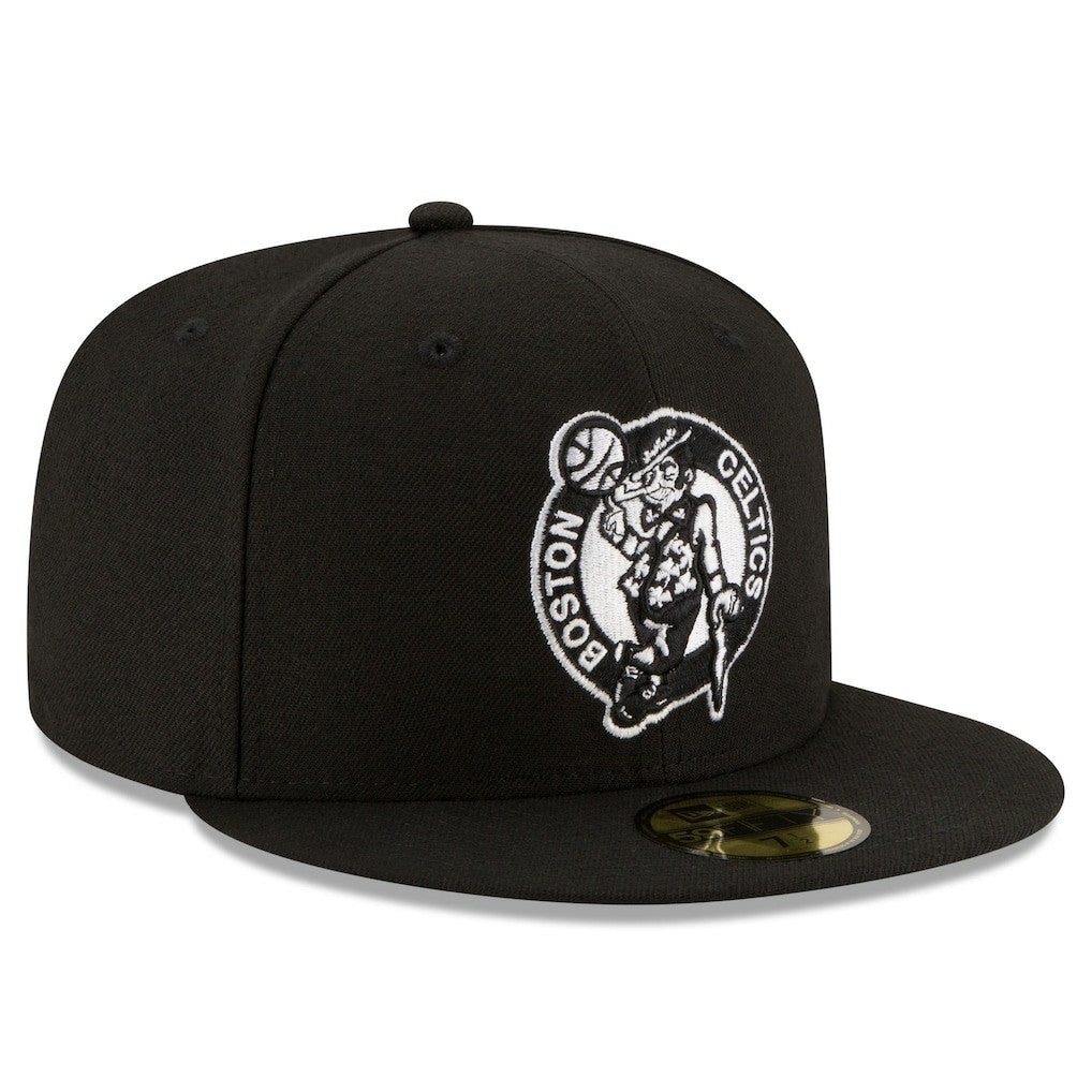 Boston Celtics Black & White Logo 59FIFTY Fitted Hat - Black | New Era sale