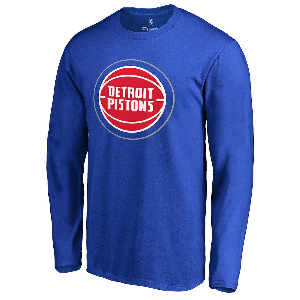 Detroit Pistons Primary Logo 2 Long Sleeve T-Shirt sale - Royal sale