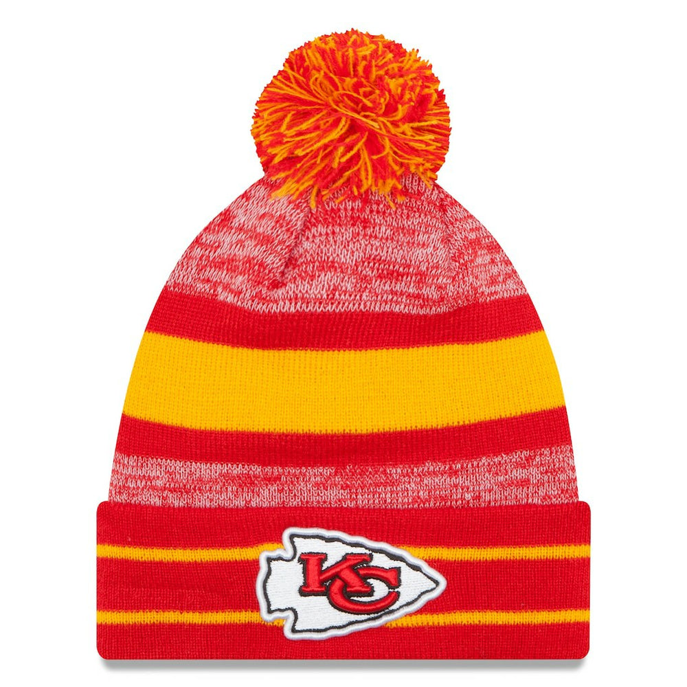 NFL Kansas City Chiefs Team Logo Cuffed Knit Hat with Pom