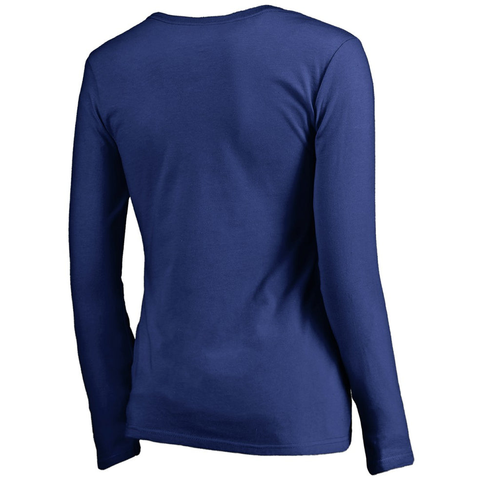 NFL New York Giants Women's Primary Logo V-Neck Long-Sleeve T-Shirt