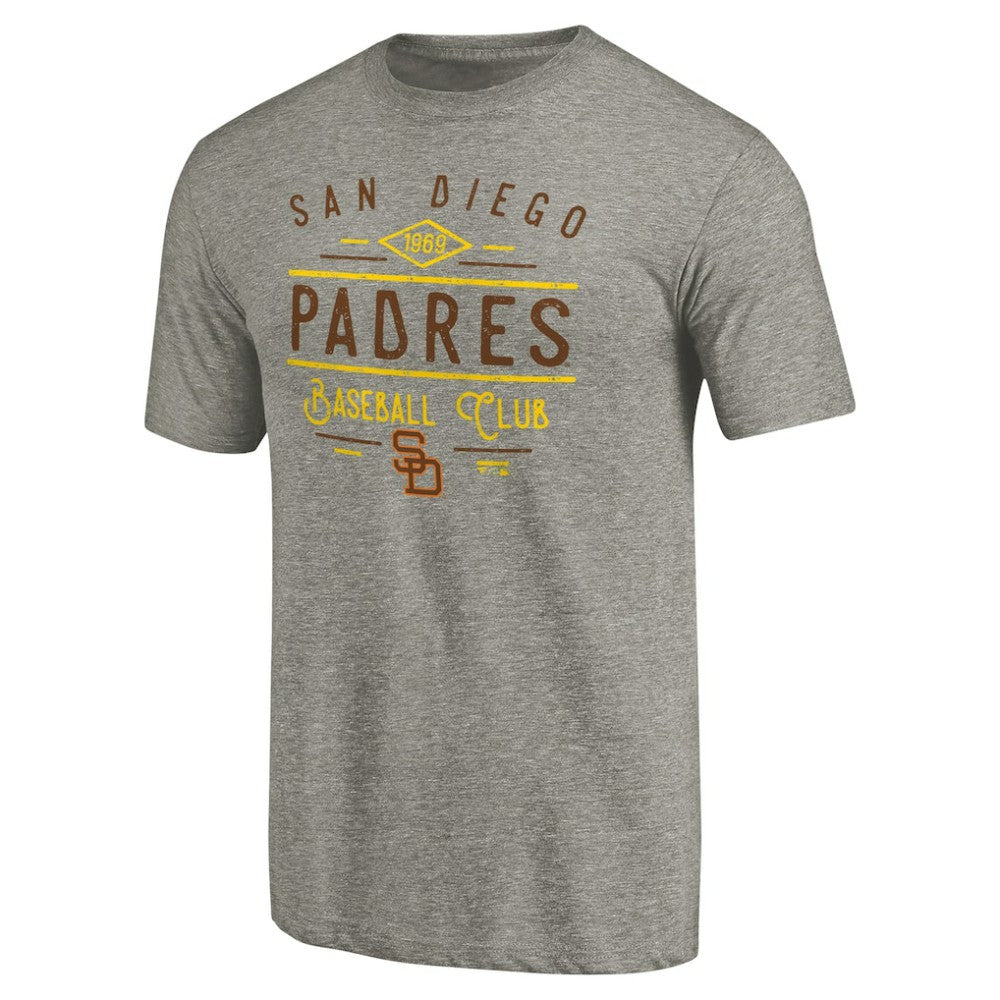 San Diego Padres Cooperstown Collection Doubleday Tri-Blend T-Shirt - Gray