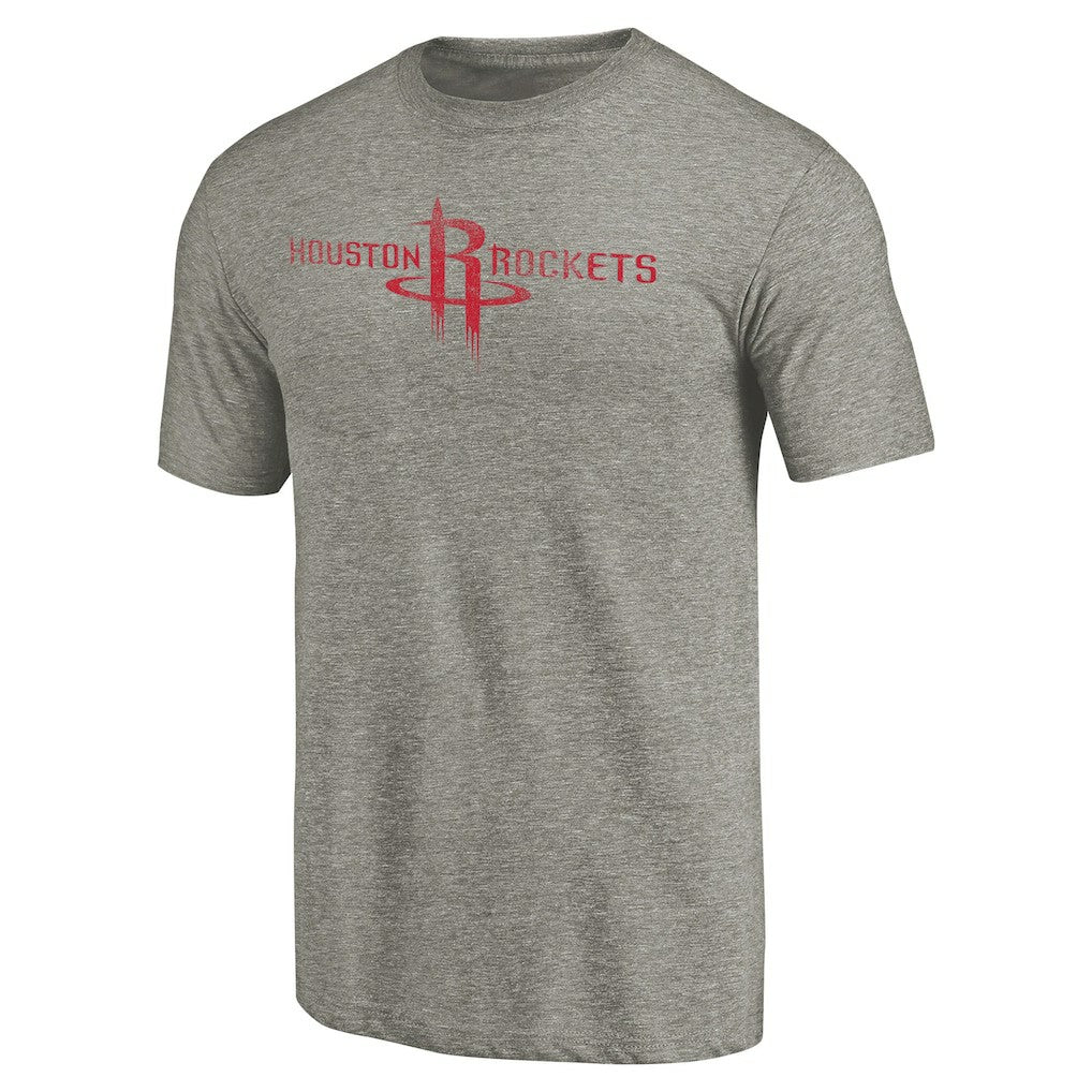Houston Rockets Distressed Team Logo Tri-Blend T-Shirt - Heather Gray for sale