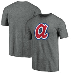 Atlanta Braves Cooperstown Collection Forbes Tri-Blend T-Shirt - Ash