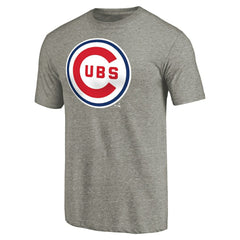Chicago Cubs Cooperstown Collection Forbes Tri-Blend T-Shirt - Ash
