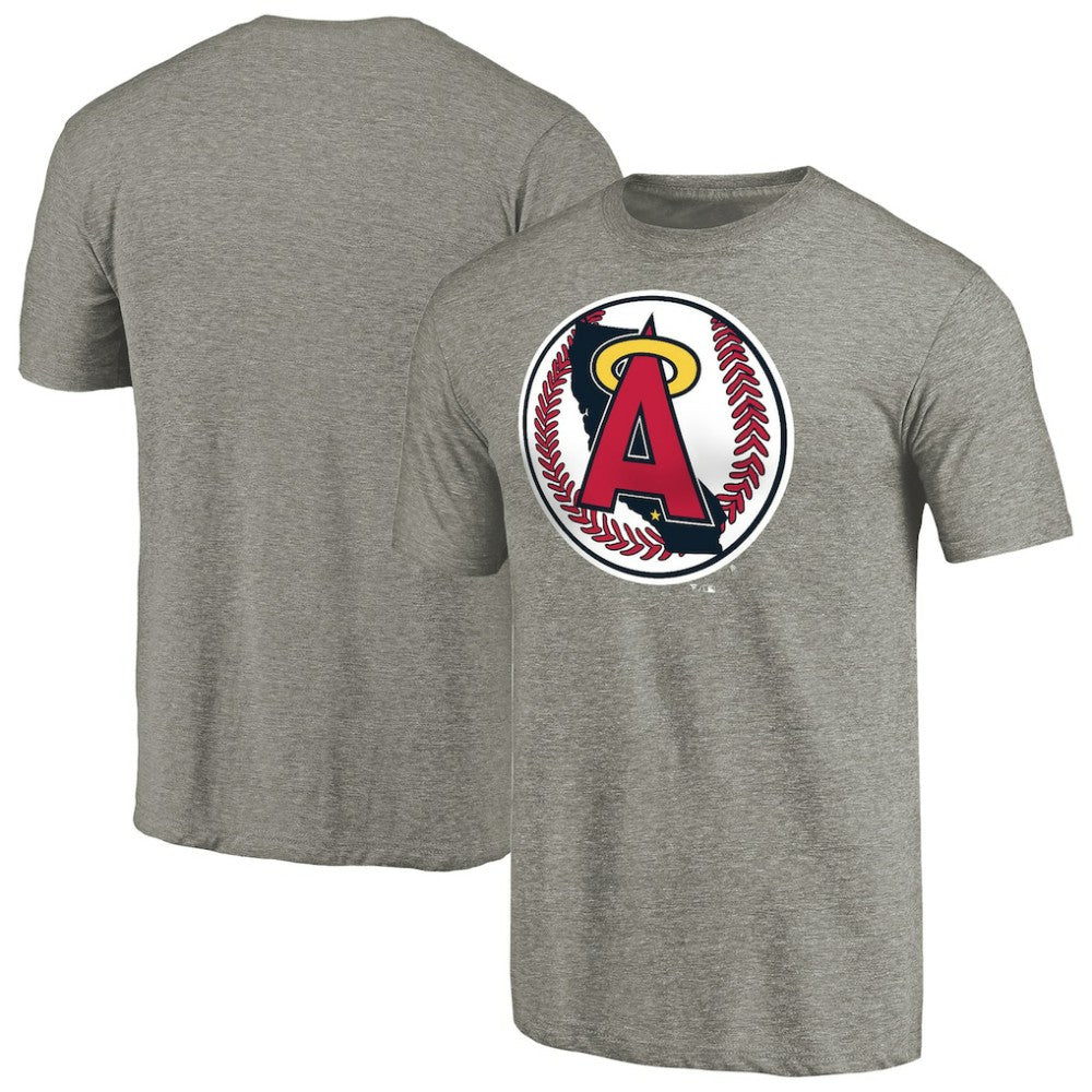 Los Angeles Angels Cooperstown Collection Forbes Tri-Blend T-Shirt - Ash