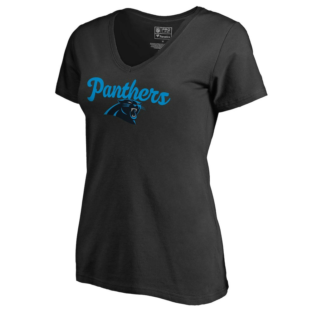 NFL Carolina Panthers Women's Freehand V-Neck T-Shirt