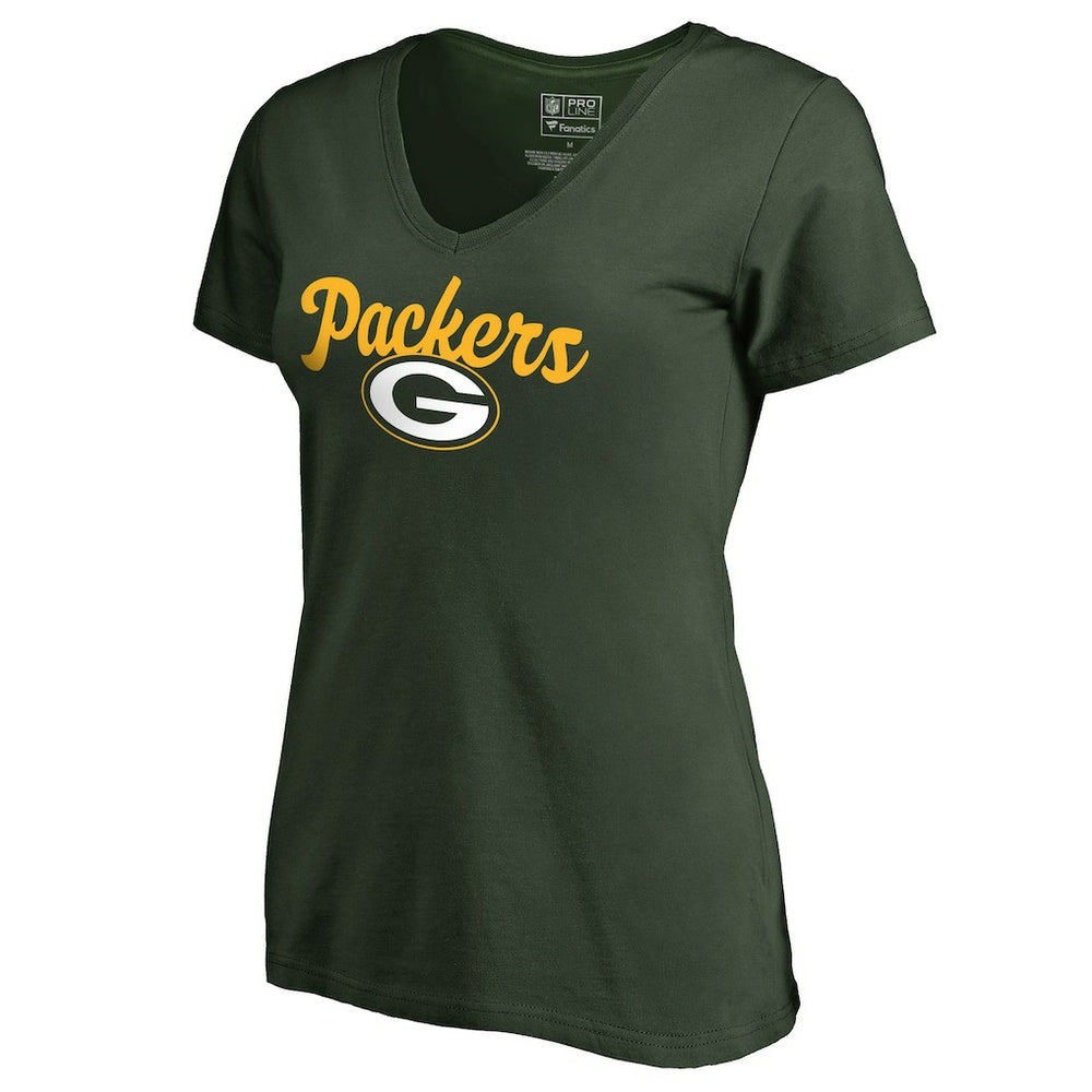 NFL Green Bay Packers Women's Freehand V-Neck T-Shirt
