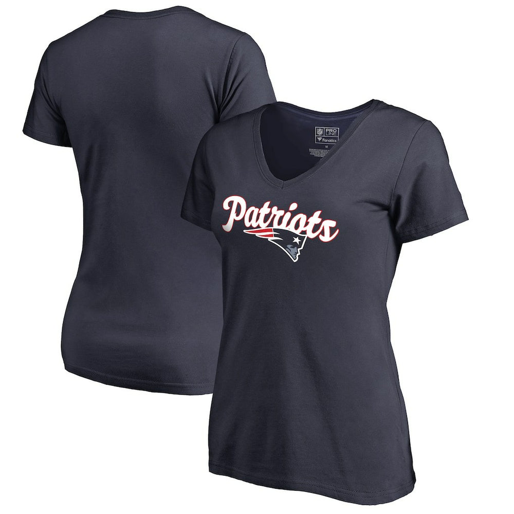 NFL New England Patriots Women's Freehand V-Neck T-Shirt