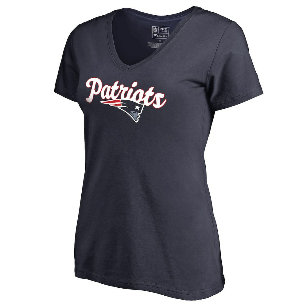 NFL New England Patriots Women's Freehand V-Neck T-Shirt