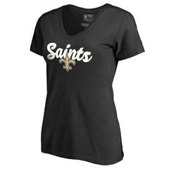 NFL New Orleans Saints Women's Freehand V-Neck T-Shirt