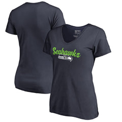 NFL Seattle Seahawks Women's Freehand V-Neck T-Shirt
