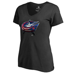 Columbus Blue Jackets Women's Midnight Mascot V-Neck T-Shirt