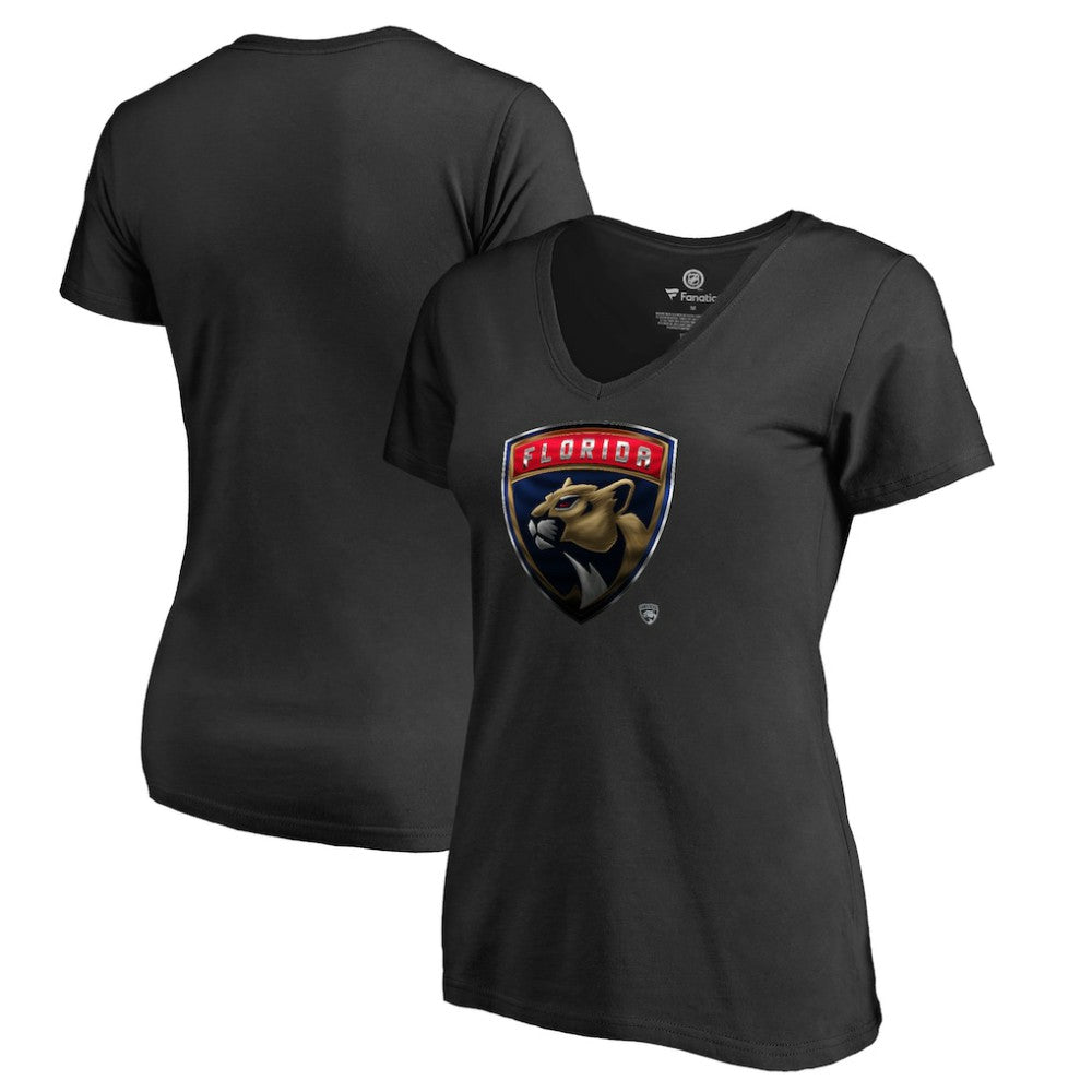Florida Panthers Women's Midnight Mascot V-Neck T-Shirt