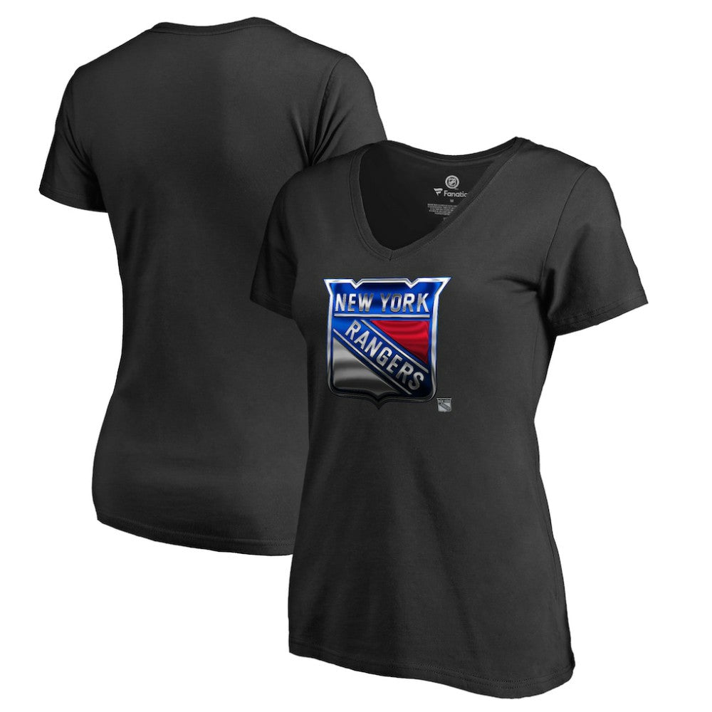 New York Rangers Women's Midnight Mascot V-Neck T-Shirt
