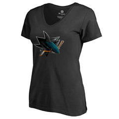 San Jose Sharks Women's Midnight Mascot V-Neck T-Shirt