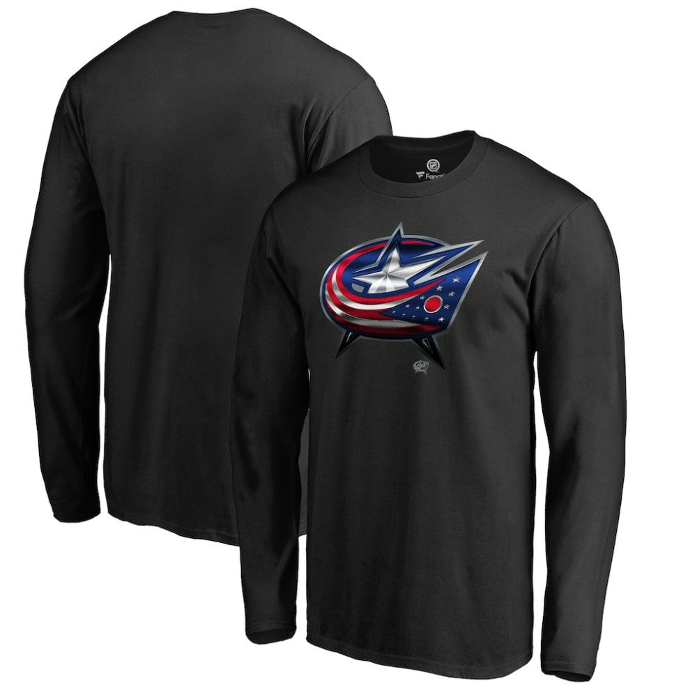 Columbus Blue Jackets Midnight Mascot Long Sleeve T-Shirt