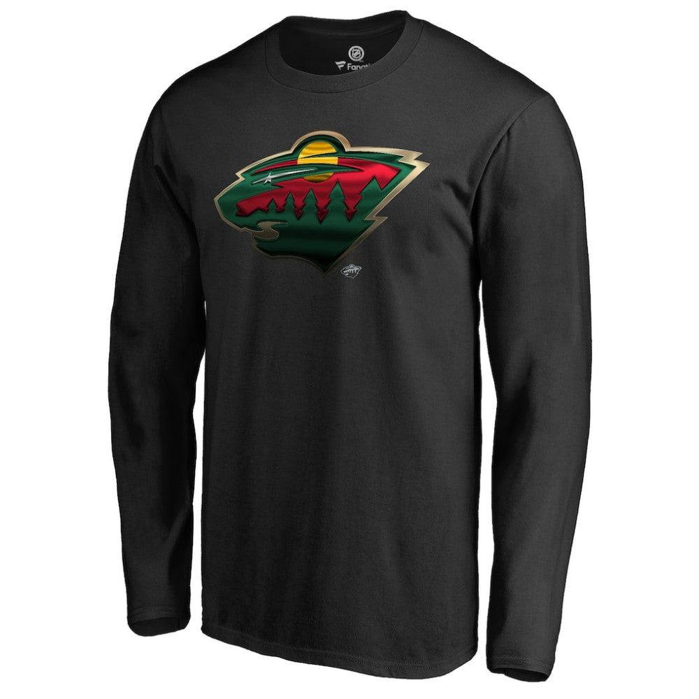 Minnesota Wild Midnight Mascot Long Sleeve T-Shirt