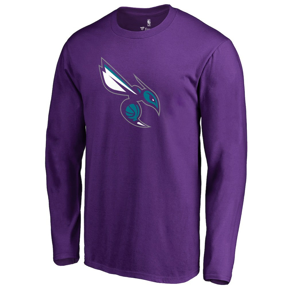 Charlotte Hornets Alternate Logo Long Sleeve T-Shirt - Purple outlet