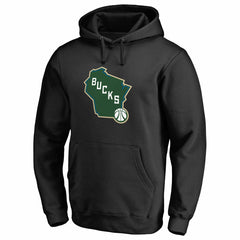 Milwaukee Bucks Alternate Logo Pullover Hoodie - Black discount