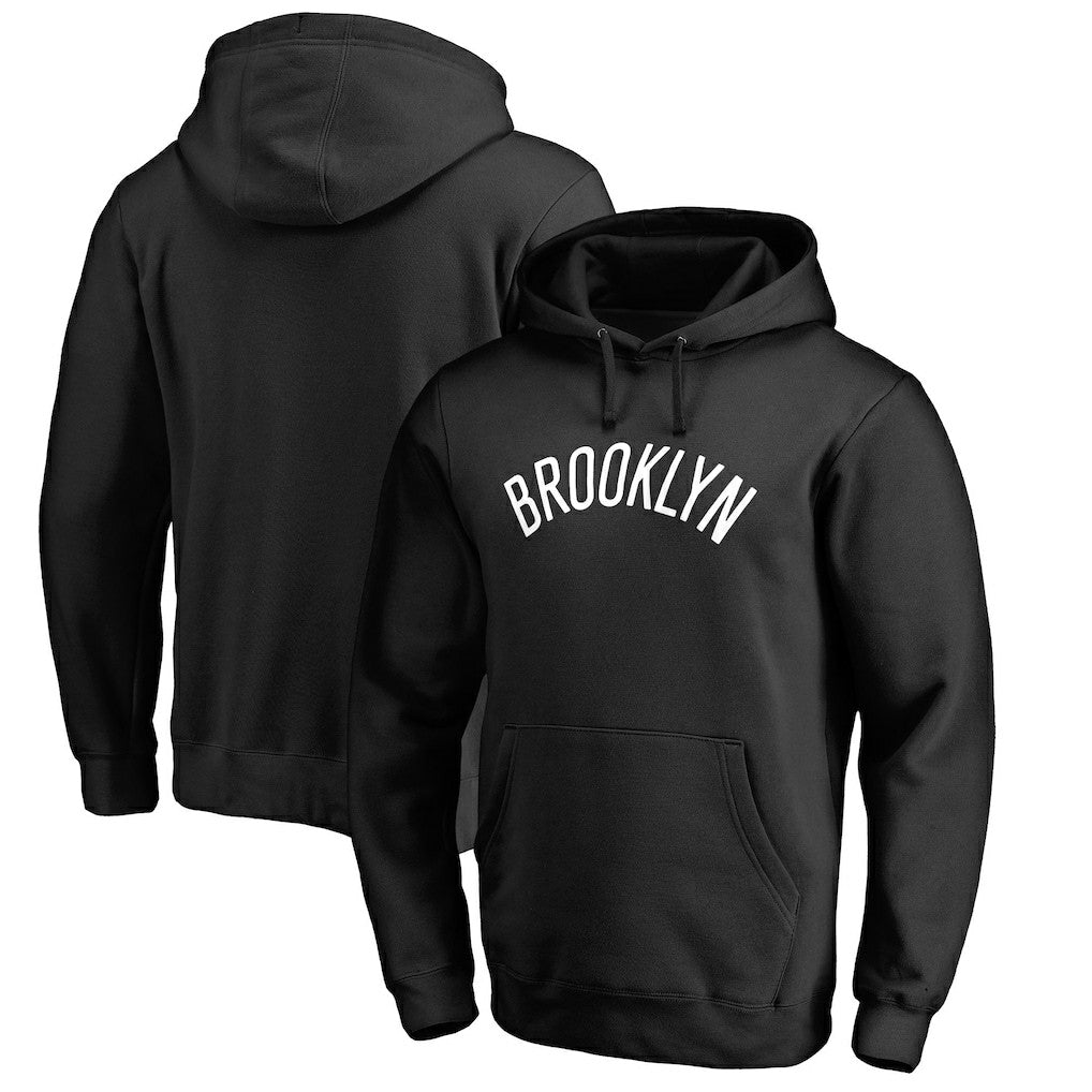 Brooklyn Nets Wordmark Pullover Hoodie - Black outlet