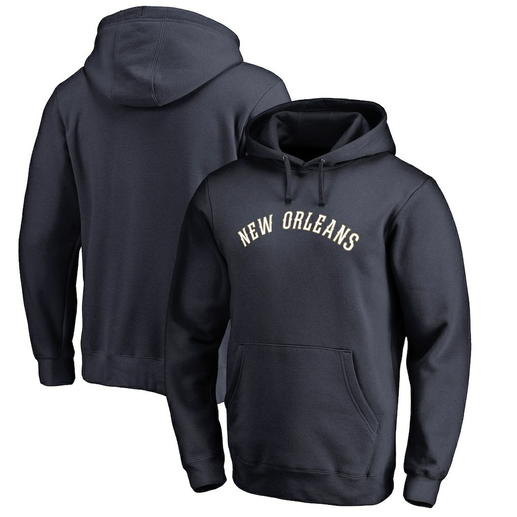 New Orleans Pelicans Wordmark Pullover Hoodie - Navy cheap