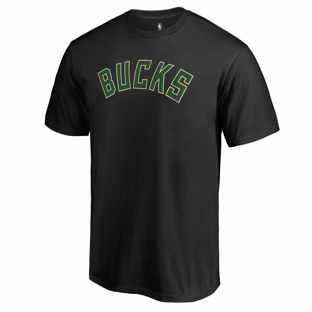 Milwaukee Bucks Primary Wordmark T-Shirt - Black on sale