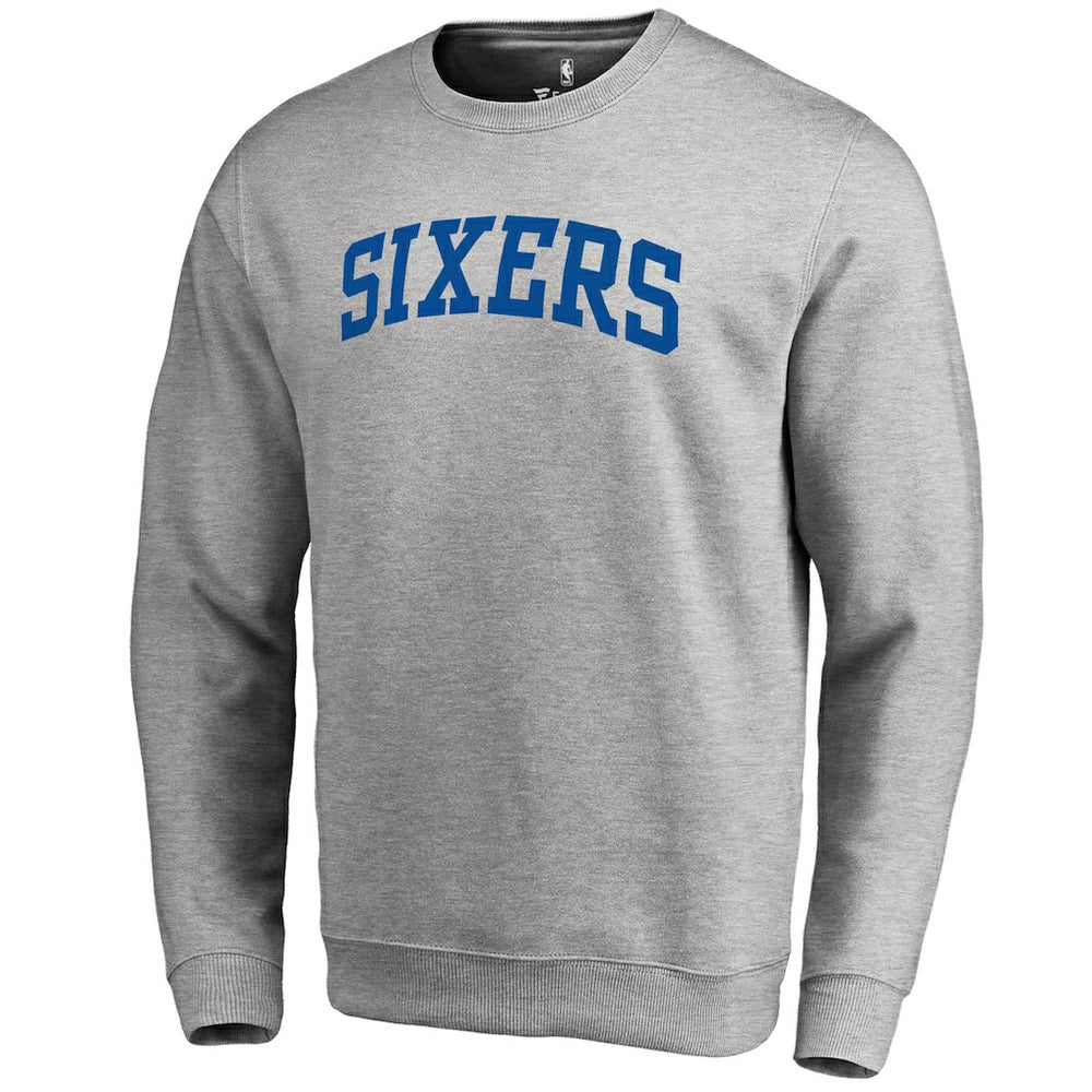 Philadelphia 76ers Wordmark II Pullover Sweatshirt - Heathered Gray outlet