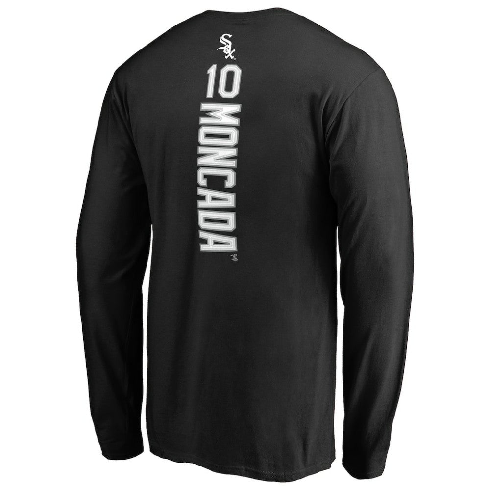 Yoan Moncada Chicago White Sox Backer Long Sleeve T-Shirt - Black