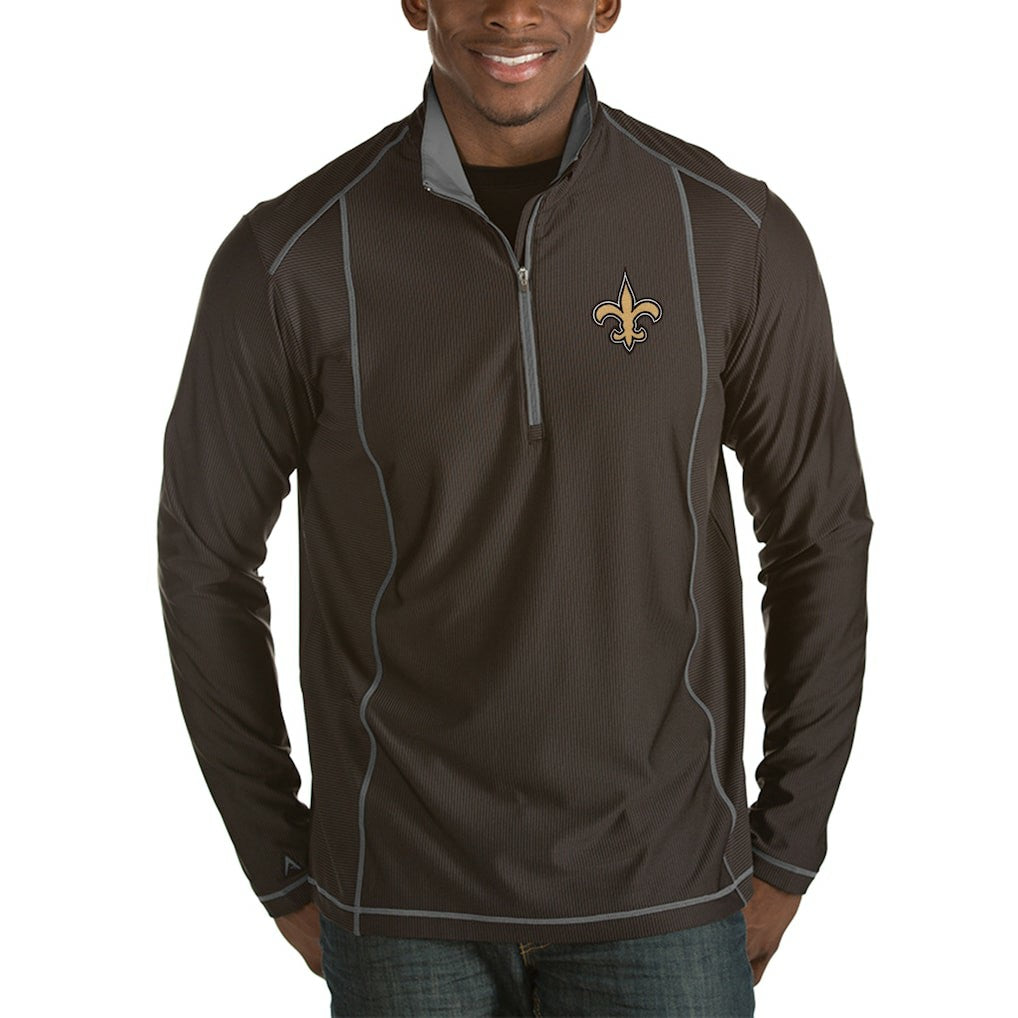 NFL New Orleans Saints Antigua Tempo Half-Zip Pullover Jacket
